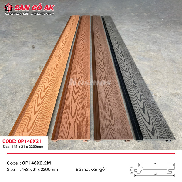 Tấm ốp gỗ nhựa ngoài trời Kosmos OP148X2.2M Copper Brown